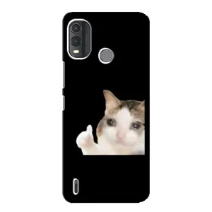 Бампер с принтом Мемы для Nokia G11 Plus (Кот в слезах)