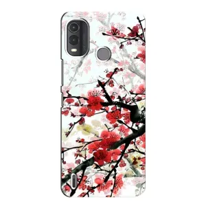 Чехол с рисунком «Красивая Сакура» для Nokia G11 Plus