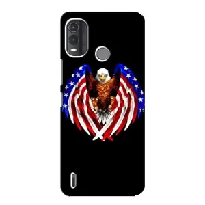 Чехол Флаг USA для Nokia G11 Plus (Крылья США)