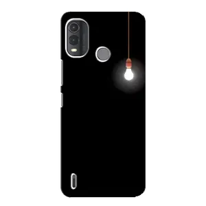 Чехол с картинками на черном фоне для Nokia G11 Plus (Лампочка)