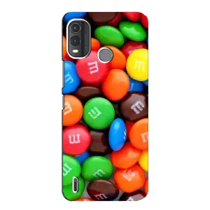 Чехол с изображением вкусной еды для Nokia G11 Plus (Разноцветные M&M'S)
