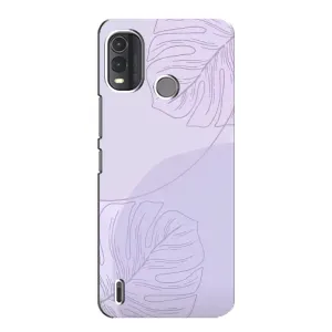 Чехол цветочный дизайн для Nokia G11 Plus (Монстера фиолетовая)