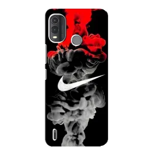 Силиконовый Чехол на Nokia G11 Plus с картинкой Nike (Nike дым)