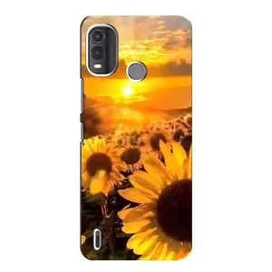 Чехол с Цветами для Nokia G11 Plus (поле подсолнухов)