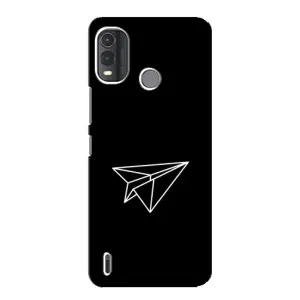 Чехол с картинками на черном фоне для Nokia G11 Plus (Самолетик)