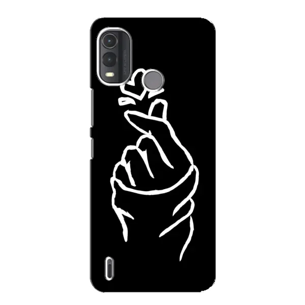 Чехол с рисунком «Сердце на черном» для Nokia G11 Plus