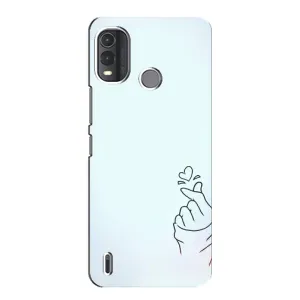 Чехлы (Знак сердечка) на Nokia G11 Plus (Сердце на голубом)