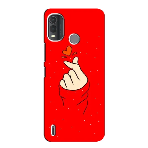 Чехол с рисунком «Сердце на красном» для Nokia G11 Plus