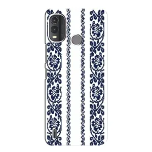 Силіконовый Чохол на Nokia G11 Plus з картинкой Вишиванки (Синя вишиванка)