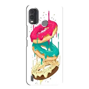Чехол с изображением вкусной еды для Nokia G11 Plus (Сочные пончики)