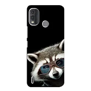 Силиконовый Чехол с Енотами на Nokia G11 Plus (Стильный Енот)