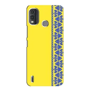 Силіконовый Чохол на Nokia G11 Plus (Вишиванка на жовтому фоні)