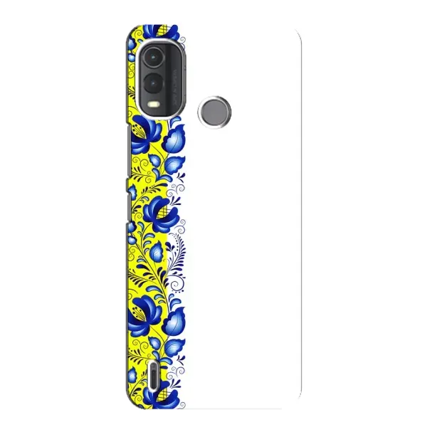 Чехол с рисунком «Желто-синяя вышиванка» для Nokia G11 Plus