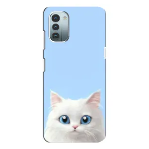 Чехол на тематику: Коты для Nokia G11 (Белый кот)