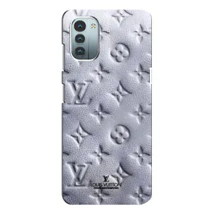 Текстурный Чехол Louis Vuitton для Нокиа Джи 11 (Белый ЛВ)