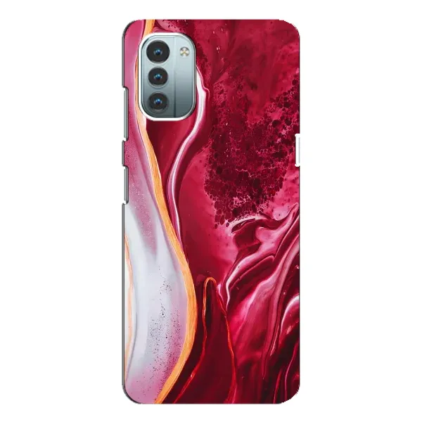 Чехол с рисунком «Красный мрамор» для Nokia G11 Чехол с рисунком «Красный мрамор» для Nokia G11