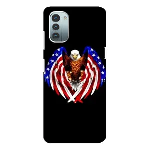 Чехол Флаг USA для Nokia G11 (Крылья США)