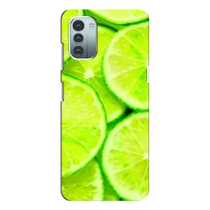 Чехол с изображением вкусной еды для Nokia G11 (Лайм)