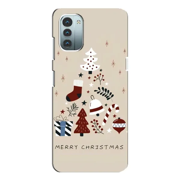 Чехол с рисунком «Merry Christmas» для Nokia G11 Чехол с рисунком «Merry Christmas» для Nokia G11