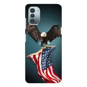 Чехол Флаг USA для Nokia G11 (Орел и флаг)