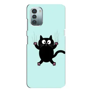 Силиконовый чехол с котиком для Nokia G11 (Падающий кот)