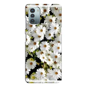 Чехол с ромашками на Nokia G11 (Рамка в ромашках)
