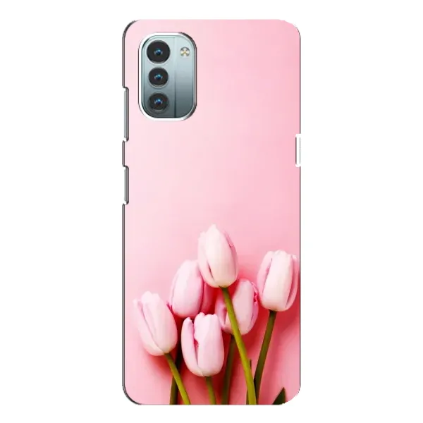 Чехол с рисунком «Розовые тюльпаны» для Nokia G11 Чехол с рисунком «Розовые тюльпаны» для Nokia G11