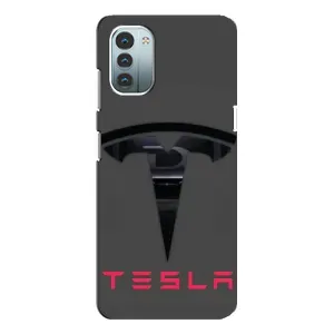 Силиконовый бампер с картинкой машины на Nokia G11 (Logo TESLA)