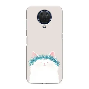 Чехол на тематику: Коты для Nokia G20 (Белый котик)
