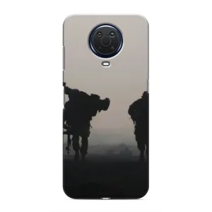 Чохли на військову тематику для Nokia G20 (Бій солдат)