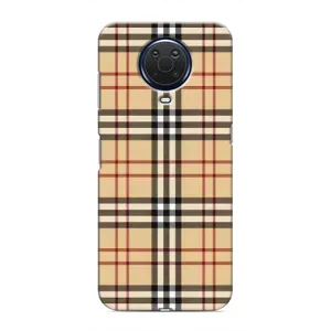 Чехол с Брендами одежды на Нокиа Джи 20 (Burberry стиль)