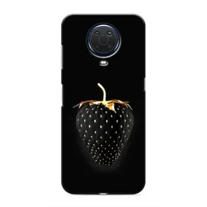 Чехол с изображением вкусной еды для Nokia G20 (Чёрная клубника)