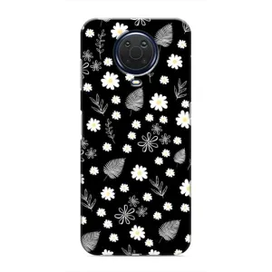 Чехлы с тематикой "ЦВЕТЫ" на Nokia G20 (цветение на чорном)