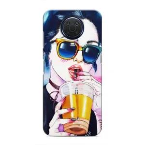 Чехол с картинкой Модные Девчонки Nokia G20 (Девушка с коктейлем)