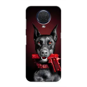 Чехол с рисунком «Доберман злой» для Nokia G20