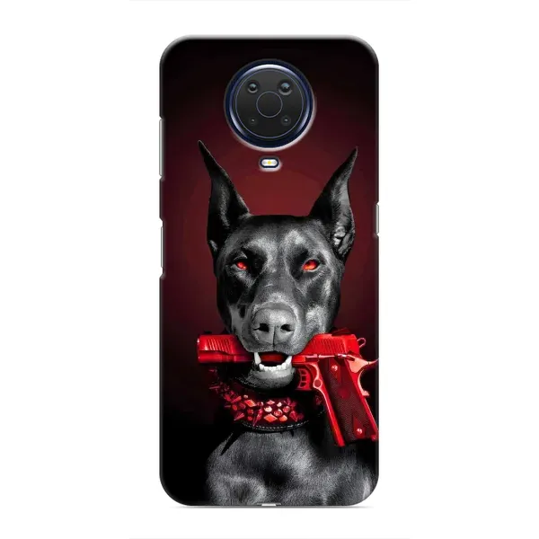 Чехол с рисунком «Доберман злой» для Nokia G20