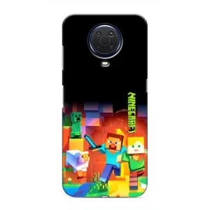 Чехлы для Nokia G20 (Персонажи Майн Крафт) (Герой Майнкрафт)