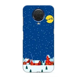 Силіконовий бампер на різдво для Nokia G20 (Місто в снігу)