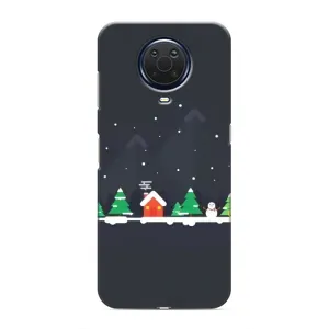 Силіконовий бампер на різдво для Nokia G20 (Місто зимове)