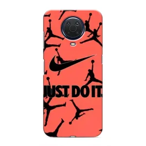 Силиконовый Чехол Nike Air Jordan на Нокиа Джи 20 (Just Do It)