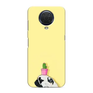 Бампер для Nokia G20 с картинкой "Песики" (Кактус на голове)