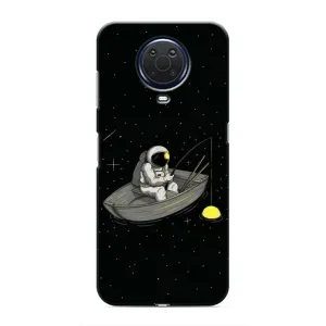 Силиконовый Чехол с принтом "Космонавты" на Nokia G20 (Космонавт на рыбалке)