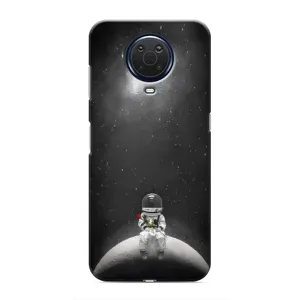 Силиконовый Чехол с принтом "Космонавты" на Nokia G20 (Космонавт романтик)