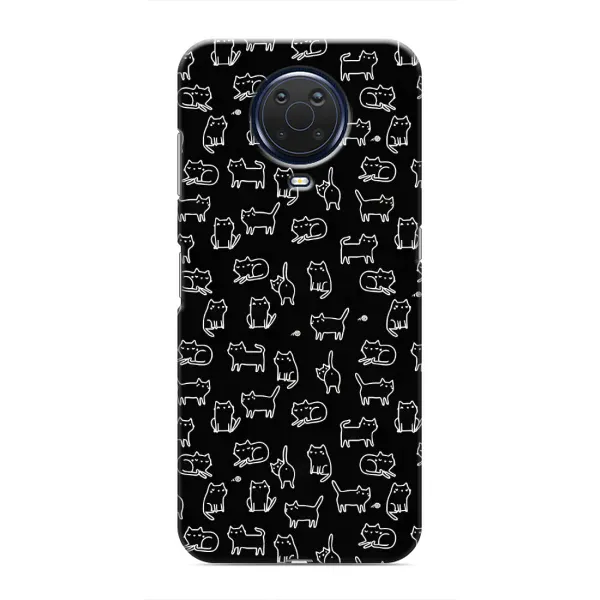 Чехол с рисунком «Котики на черном» для Nokia G20 Чехол с рисунком «Котики на черном» для Nokia G20