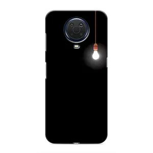 Чохол з картинками на чорному фоні для Nokia G20 (Лампочка)
