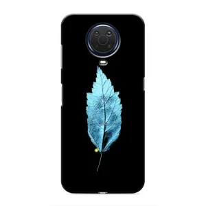 Чохол з картинками на чорному фоні для Nokia G20 (Листя)