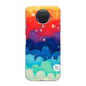 Силиконовый чехол с котиком для Nokia G20 (Mew)