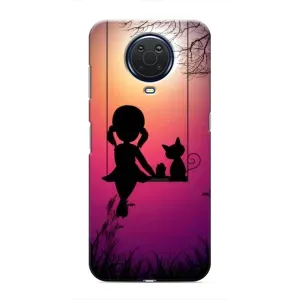 Чехол с рисунком «На качели» для Nokia G20
