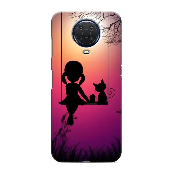 Чехол с рисунком «На качели» для Nokia G20