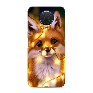 Чехол с Лисичкой для Nokia G20 (Новогодний лисенок)